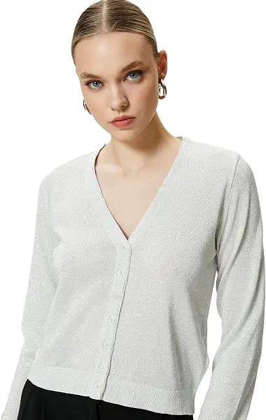 سعر ومواصفات كوتون KOTON womens V Neck Buttoned Knitted Cardigans (B0CV4PKH5L) على Amazon EG