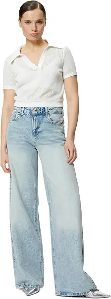 سعر ومواصفات كوتون KOTON womens Polo Neck Crop Tshirt (B0CVMQH2JD) على Amazon EG