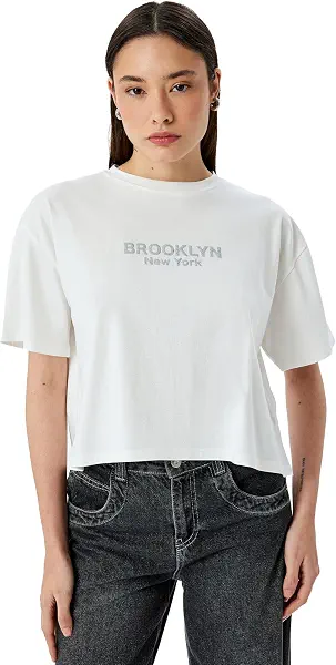 سعر ومواصفات كوتون KOTON Womens Printed T-Shirt Modern (pack of 1) (B0DT7DB4R7) على Amazon EG
