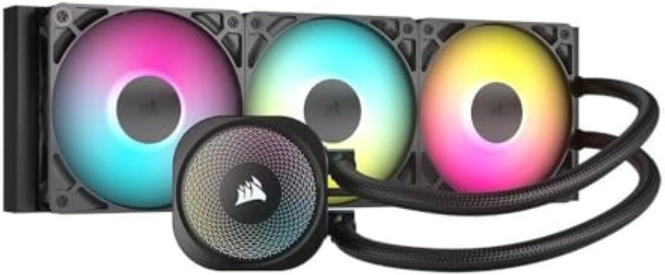 سعر ومواصفات كورسير مبرد وحدة المعالجة المركزية السائل 360 RS ARGB من نوتيلوس - 360 ملم AIO - منخفض الضوضاء - اتصال مباشر للوحة الام - سلسلة ديزي - انتل LGA 1851/1700، AMD AM5/AM4 - 3 مراوح RS120 ARGB متضمنة (B0DF7C4YPQ) على Amazon EG