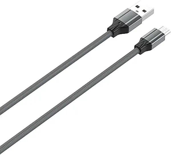 سعر ومواصفات كيبل USB نوع ايه الى مايكرو USB من لدنيو LS442 بطول 2 متر - شحن سريع 2.4 امبير، لنقل البيانات، سلك شاحن متين للجوالات والتابلت والباور بانك - رمادي (B0FQ2YBHPB) على Amazon EG