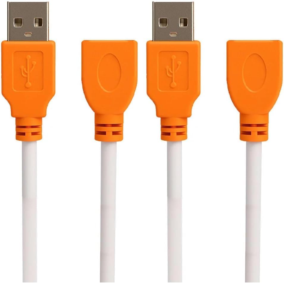 سعر ومواصفات كيبل وصلة USB 2.0 ذكر الى انثى بسرعة نقل بيانات عالية متوافق مع الكمبيوتر والتلفزيون واجهزة تشغيل العاب الفيديو الرقمية والشاشات بلون ابيض (3 متر) (عبوة من قطعتين) (B0HLF4SRNP) على Amazon EG