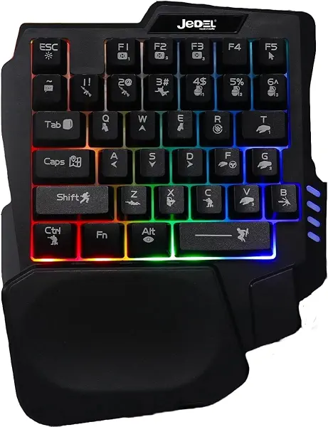 سعر ومواصفات كيبورد ألعاب K601 مع 35 مفتاح بتصميم مريح للاستخدام بيد واحدة، لوحة مفاتيح للاب توب والكمبيوتر المكتبي ولعبة بابجي (B0DWG2MMWS) على Amazon EG