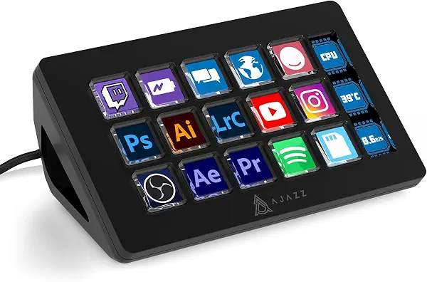 سعر ومواصفات كيبورد أ.جاز USB-C موديل AKP153 مع 15 مفتاح قابل للبرمجة وشاشة LCD وحامل قابل للفصل باللون الأسود متوافق مع PC وماك بلغة إنجليزية (B0CX13KL1F) على Amazon EG