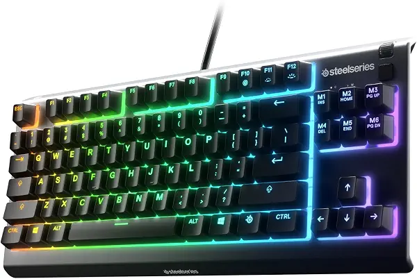 سعر ومواصفات كيبورد ستيل سيريز وايرد أبيكس 3 TKL مع إضاءة RGB و مقاوم للماء بلون أسود متوافق مع أجهزة الألعاب باللغة الإنجليزية (B09FTNMT84) على Amazon EG