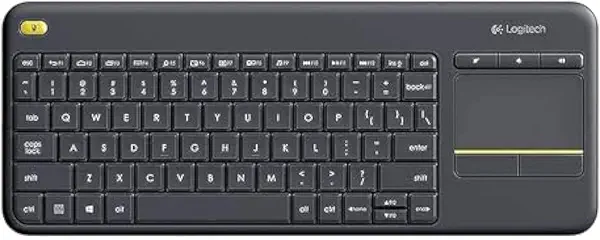 سعر ومواصفات كيبورد لاسلكي تاتش من لوجيتك يعمل باللمس موديل K400 بلس رمادي (B07N796HMZ) على Amazon EG