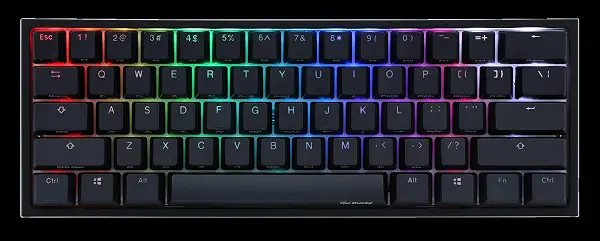 سعر ومواصفات كيبورد ميكانيكي بلاستيك بي تي بإضاءة RGB 60% ومفاتيح دابل شوت ون تو ميني V2 من داكي - ازرق شيري ام اكس (B098V14VFN) على Amazon EG