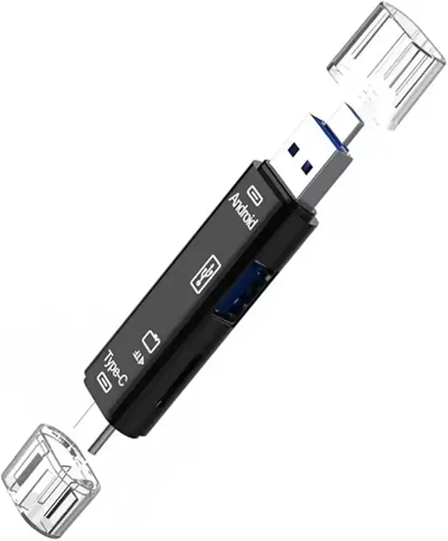 سعر ومواصفات كيندكس قارئ بطاقات او تي جي 5 في 1 KX 3717 - متعدد الوظائف نوع C/USB-A/Micro- SD وTF - اسود (B0GZ87DQ1J) على Amazon EG