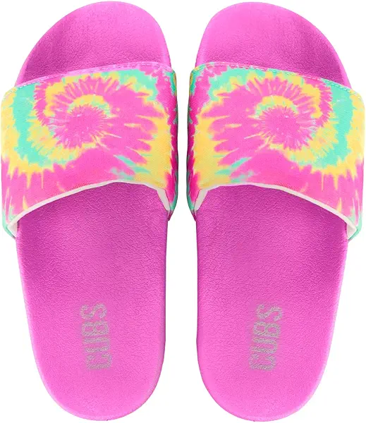 سعر ومواصفات كيوبس Chicago Cubs girls Lavendar Tie Dye Slide Sandal (B09Y68MYL1) على Amazon EG