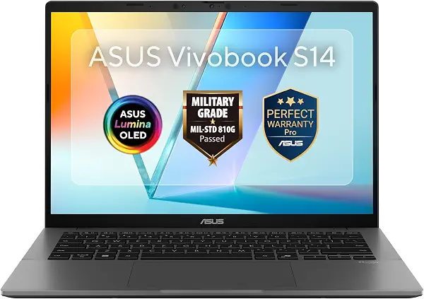 سعر ومواصفات لابتوب فيفوبوك S14 [S3407AA-SF155W] من اسوس، انتل® كور™ U5-325، ذاكرة DDR5 16 جيجابت، قرص تخزين 512 جيجابت M.2 NVMe™ PCIe® 4.0 SSD، رسومات انتل®، شاشة OLED مقاس 14.0 بوصة FHD+ (1920 × 1200)، ويندوز 11 (B0H95CCSJB) على Amazon EG