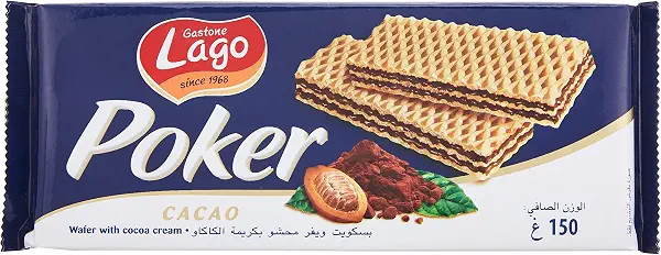 سعر ومواصفات لاجو بوكر ويفر محشوة بكيم الكاكاو - 150 غ (B004GUQUU4) على Amazon EG