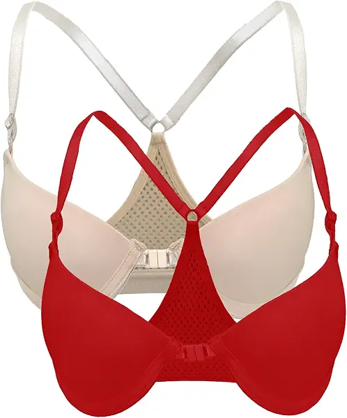 سعر ومواصفات لاسو Lasso Womens Set Of 2 Pieces Sports Back Front Open Bra Cup B Bra (pack of 2) (B0CW3G56T3) على Amazon EG