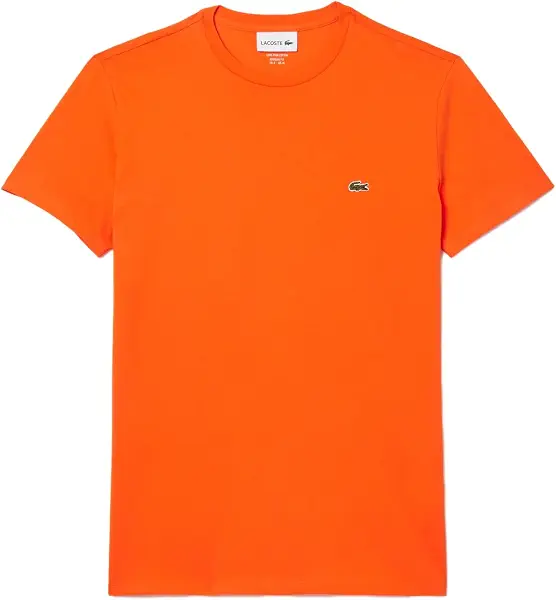 سعر ومواصفات لاكوست Lacoste Mens Monochrome Cotton Pima Jersey Crew Neck T-shirt Regular Fit (B0D91SBY4F) على Amazon EG