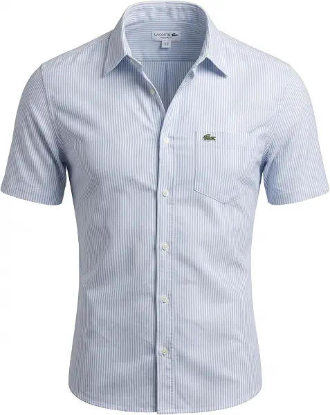 سعر ومواصفات لاكوست Lacoste Mens Short Sleeved Oxford Cotton Shirt classic (pack of 1) (B0D97TW1Q1) على Amazon EG