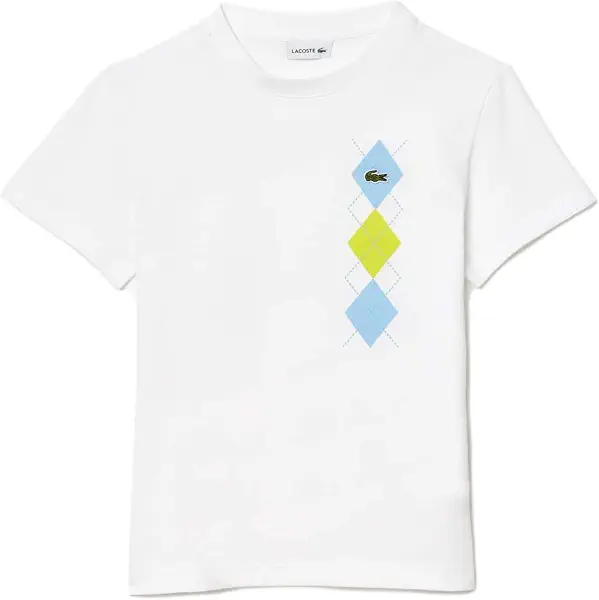 سعر ومواصفات لاكوست Lacoste Unisex Kids Argyle Print T-shirt Modern (B0D95WR6Q4) على Amazon EG