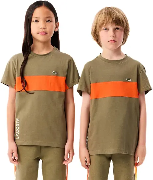 سعر ومواصفات لاكوست Lacoste Unisex Kids Contrast Stripe Logo T-shirt Modern (B0D95ZXRNC) على Amazon EG