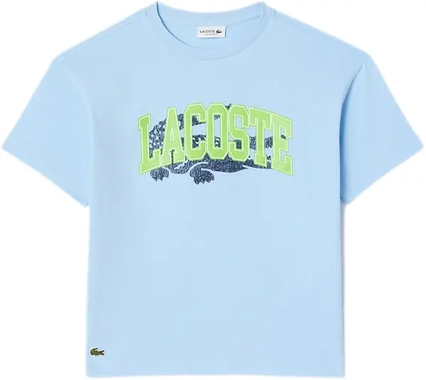 سعر ومواصفات لاكوست Lacoste Unisex Kids Crocodile Print Jersey T-shirt Modern (B0D95ZS4LW) على Amazon EG