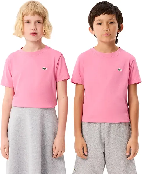 سعر ومواصفات لاكوست Lacoste Unisex Kids Plain Cotton Jersey T-shirt classic (pack of 1) (B0D91T19R6) على Amazon EG