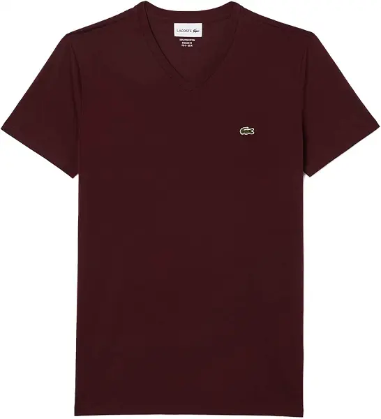 سعر ومواصفات لاكوست Lacoste V-Neck Pima Cotton Jersey T-Shirt for (B0D91W57C6) على Amazon EG