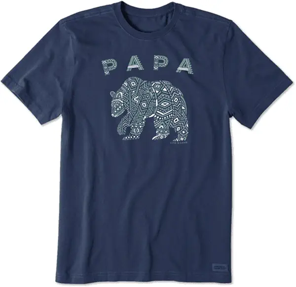 سعر ومواصفات لايف اس جود تي شيرت رجالي مطبوع عليه عبارة "Papa Bear"، أزرق برايمال، مقاس X-Large, برايمل بلو, XL (B07VVDGFQ5) على Amazon EG