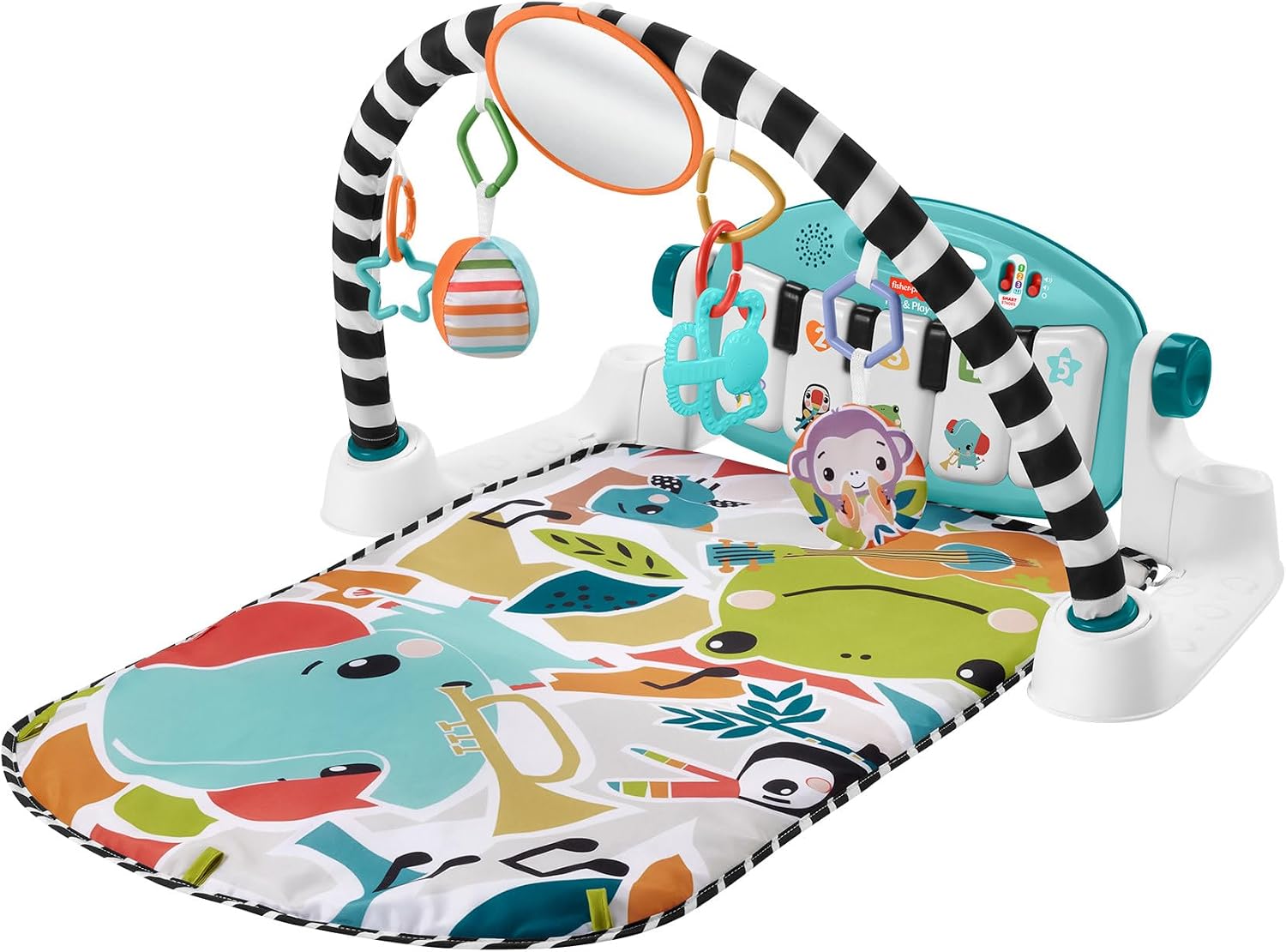 سعر ومواصفات لعبة بيانو فيشر-برايس Baby Activity Grow Kick & Play من ماتيل، لعبة موسيقية محمولة مع مراحل تعليمية ذكية - ازرق (B0CM3S3M52) على Amazon EG