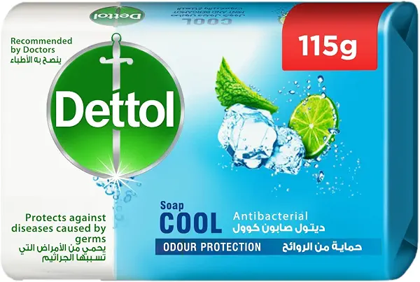 سعر ومواصفات لوح صابون استحمام مضاد للبكتيريا من ديتول لحماية فعالة الجراثيم والنظافة الشخصية والحماية الروائح الكريهة يحمي 100 مرض مسبب للجراثيم برائحة النعناع والبرغموت 115 غرام (B08YY48QK6) على Amazon EG