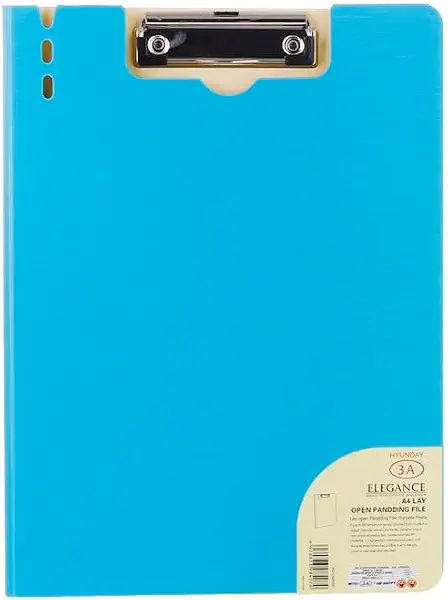 سعر ومواصفات لوح كتابة وحافظة مع مثبت ورق مقاس 32 × 24 سم بلون أزرق فاتح DG8360 من ثري ايه (B0DCV18BFR) على Amazon EG