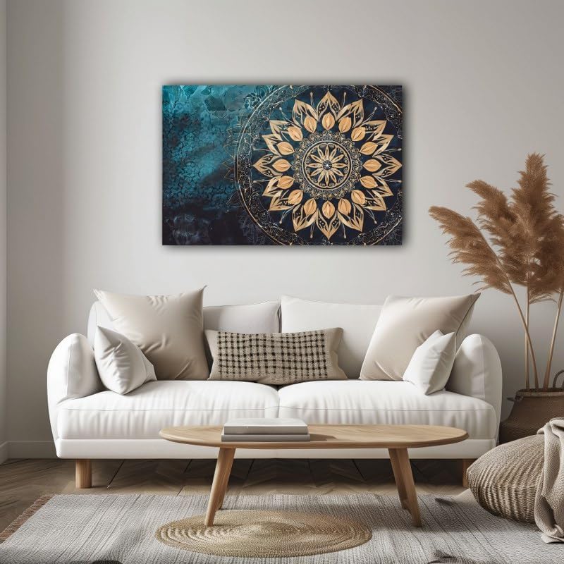 سعر ومواصفات لوحة فنية جدارية قماشية مطبوعة بتصميم ماندالا مذهل، مقاس 60×40 (B0FTDK65FP) على Amazon EG