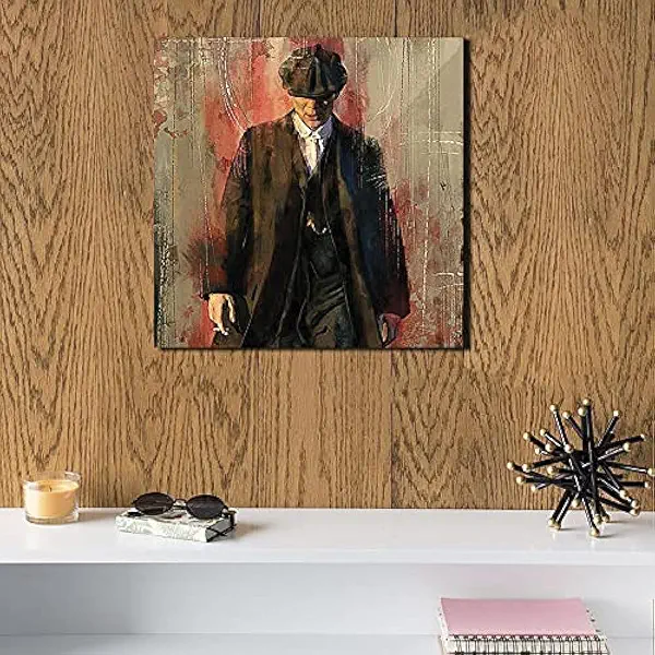 سعر ومواصفات لوحة فنية جدارية من خشب ام دي اف مقاس 30 × 30 سم بتصميم توماس شيلبي بيكي بليندرز - 2725608615644 (B092ST3PJC) على Amazon EG