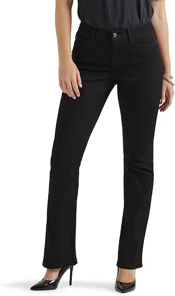 سعر ومواصفات لي جينز Lee Women's Flex Motion Regular Fit Bootcut Jean، أسود، 34 (B07B6FD28Q) على Amazon EG