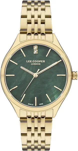 سعر ومواصفات لي كوبر ساعة انالوج بمينا اخضر للنساء - LC07821.170 (B0CP46XQH3) على Amazon EG