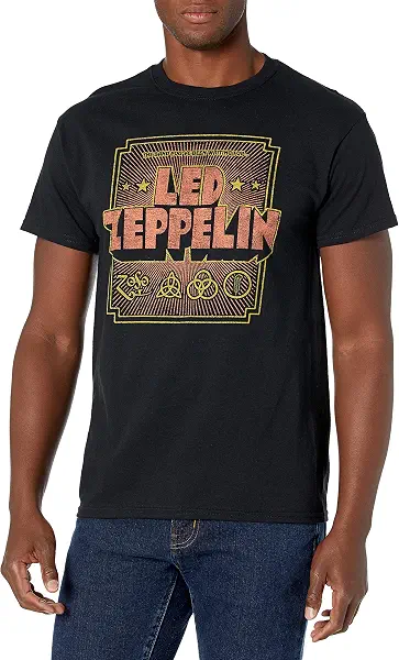 سعر ومواصفات ليد زيبلين Led Zeppelin mens Led Zeppelin Zoso Crest T-shirt T-Shirt (B091LFQ7DP) على Amazon EG