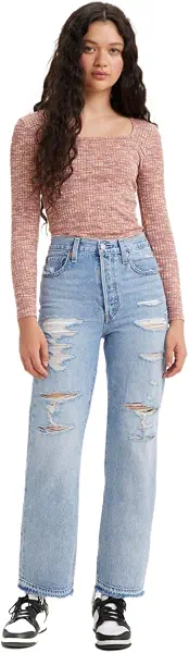 سعر ومواصفات ليفايس Levi's Womens Levi's® Women's Ribcage Straight Ankle Jeans Jeans (pack of 1) (B0BPR4XWBX) على Amazon EG