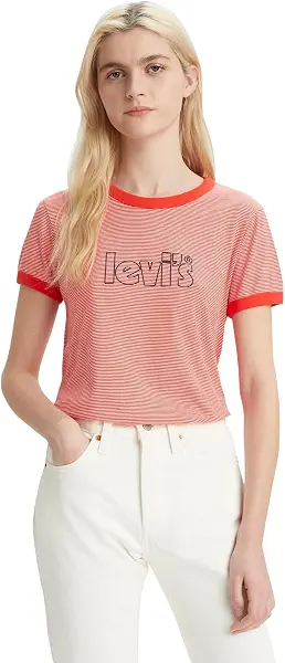 سعر ومواصفات ليفايس Levi's Womens Perfect Ringer Graphic Tees (pack of 1) (B0CYPFSYJW) على Amazon EG