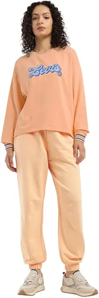 سعر ومواصفات ليفايس Levi's Womens Women's Solid Pink Crew Neck Sweatshirt Casual (pack of 1) (B0D8VX785Q) على Amazon EG
