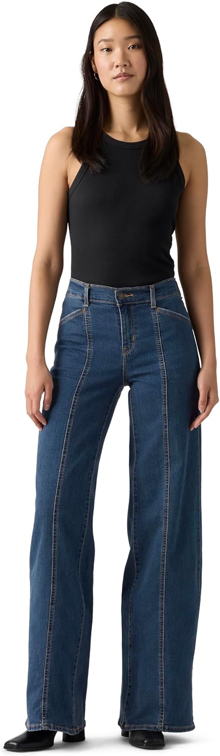 سعر ومواصفات ليفايس بنطلون جينز 318 بأرجل واسعة ومحاك للنساء (B0GCG7QY47) على Amazon EG