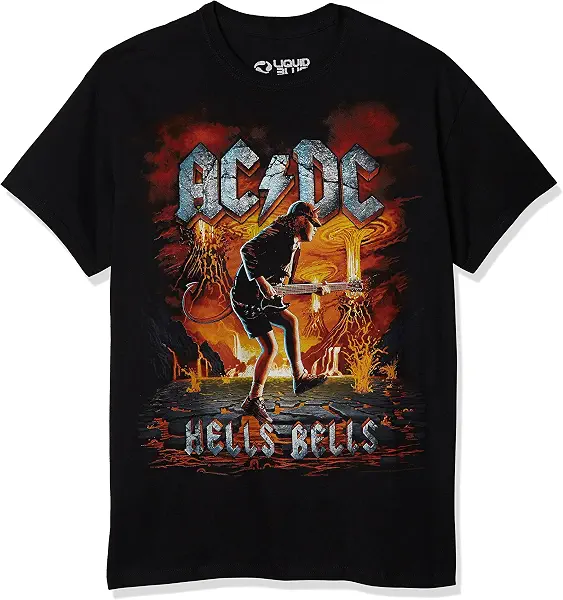 سعر ومواصفات ليكويد بلو تي شيرت قصير الأكمام أزرق سائل Ac/Dc Rock Eruption, أسود, S (B01M6V4DQF) على Amazon EG