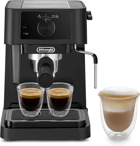 سعر ومواصفات ماكينة تحضير القهوة مع فوهة لعمل رغوة الحليب من ديلونجي EC230، 1100 وات - اسود (B085J8LV4F) على Amazon EG