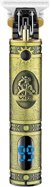 سعر ومواصفات ماكينة حلاقة احترافية مع شفرات رسم وتحديد للرجال من في جي ار VGR: V-228 بشاشة ليد (ذهبية) (B098TXJM8L) على Amazon EG