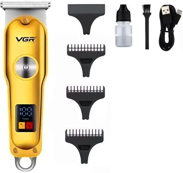 سعر ومواصفات ماكينة حلاقة شعر V-290 مع شاشة LED وقت التشغيل: 120 دقيقة، ماكينة حلاقة شعر للرجال ذهبي ، من فى جى ار (B0CD9DXDC7) على Amazon EG