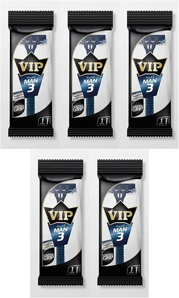 سعر ومواصفات ماكينة حلاقة للجسم ذات 3 شفرات من VIP MAN للاستخدام مرة واحدة، عبوة من 5 قطع (B0CTXMMZZP) على Amazon EG
