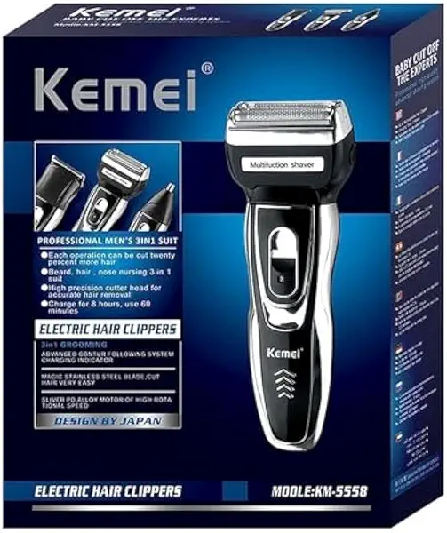سعر ومواصفات ماكينة حلاقة وتشذيب جاف للرجال 5558 من كيمي (B098W13Z2B) على Amazon EG