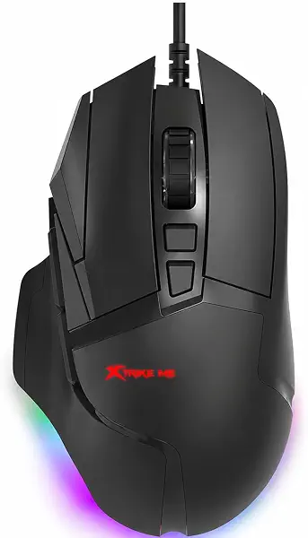 سعر ومواصفات ماوس ألعاب GM520 RGB بمستشعر بصري 12800 نقطة لكل بوصة، 8 أزرار قابلة للبرمجة، معدل تصويب 1000 هرتز مع برنامج من اكسترايك مي (B0CMVV74P7) على Amazon EG
