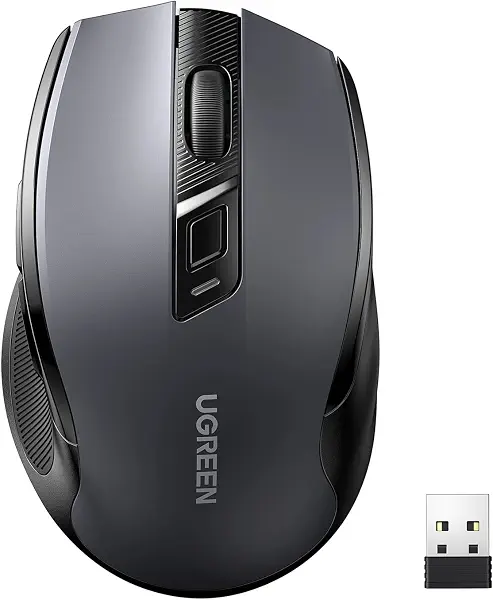 سعر ومواصفات ماوس لاسلكي صامت ومريح 2.4 جيجاهرتز 4000 نقطة لكل بوصة مع مستقبل USB كمبيوتر 5 مستويات قابلة للتعديل و5 نغمات للكمبيوتر واللاب توب وماك بوك وأنظمة ويندوز 11 10 ولينكس (B09SFPJS27) على Amazon EG