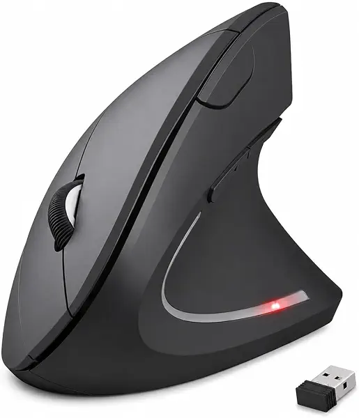 سعر ومواصفات ماوس لاسلكي عمودي مريح USB 2.4 جيجا من جيديل، بدقة 800/1200/1600 نقطة لكل بوصة للاب توب والكمبيوتر المكتبي والنوت بوك - W925 (B0DWN5VT2Y) على Amazon EG