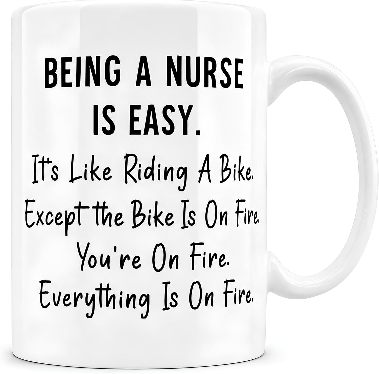 سعر ومواصفات مج بطبعة عبارة "Being Nurse Is Easy Like Riding Bike" من كلاسيك ماجز، للممرضات المسجلين في المستشفى وطلاب التمريض والتخرج، كوب قهوة وشاي (B08DM7CWW6) على Amazon EG