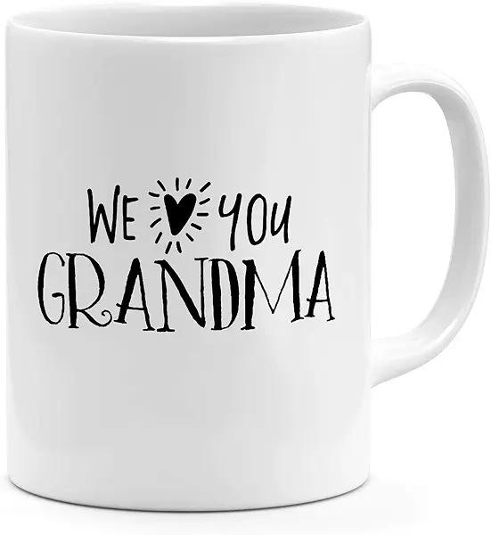 سعر ومواصفات مج قهوة سيراميك بعبارة «We Love You Grandma» من لاود يونيفيرس، أبيض (B091JNV5W3) على Amazon EG