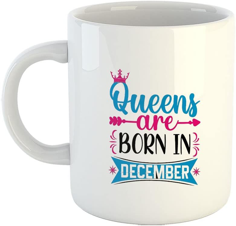 سعر ومواصفات مج قهوة سيراميك مطبوع بعبارة December Birthday Wishes Queens are Born in من هابو® هدية عيد ميلاد للبنات الابنة الأخت الأم والزوجة 325 مل 11 اونصة موديل 7735-WH (B0BKX65845) على Amazon EG