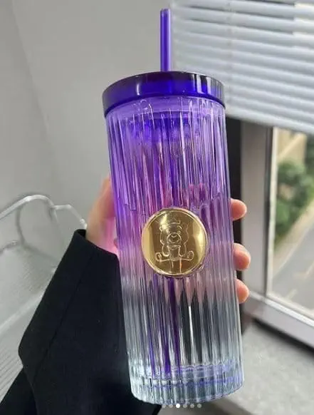 سعر ومواصفات مج قهوة مثلجة زجاجي، أكواب مع أغطية وكؤوس ملونة مع مقبض، أكواب زجاجية شفافة عالية للمياه المعلبة - أرجواني (B0D2L7SSGW) على Amazon EG