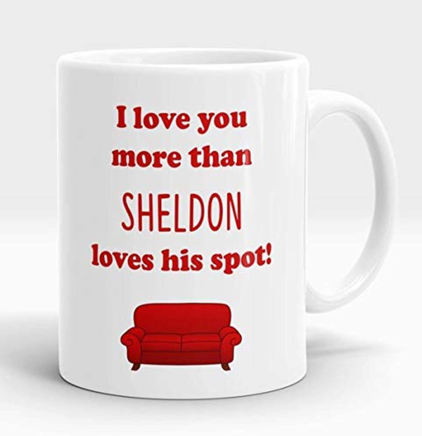 سعر ومواصفات مج مطبوع بعبارة « I Love You More Than Sheldon Loves His Spot» مستوحى من مسلسل نظرية الانفجار العظيم (The Big Bang Theory) سعة 320 مل من ايلا (B0FZY38CCQ) على Amazon EG